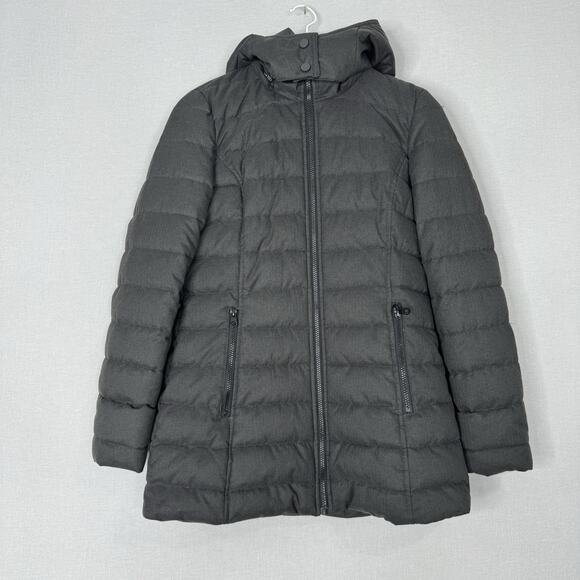 Nautica Jackets & Blazers - Nautica Womens Jacket Small Gray Quilted Puffer Hooded Packable Long Warm Snow